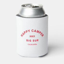 Enfriador De Latas Camper Escudo Retro Red Happy