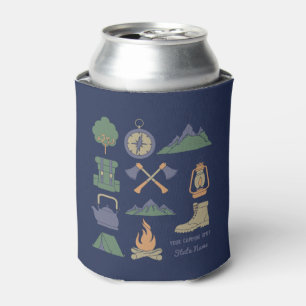 Enfriador De Latas Camping Collage Camping Campers para personalizado