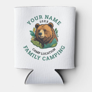 Enfriador De Latas Camping de la familia de osos rústicos de época