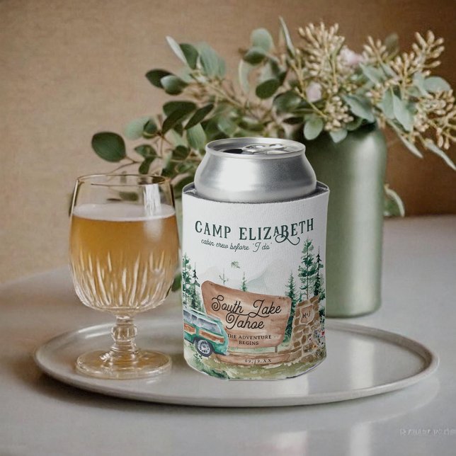 Enfriador De Latas Camping ilustrado | Soltera de soltería (Subido por el creador)