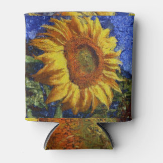Enfriador De Latas Campo De Girasol En Estilo Artístico Colorido