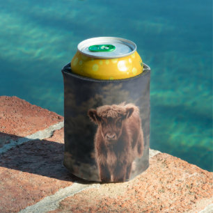 Enfriador De Latas Campo de hierba de otoño de ternera de vaca de las