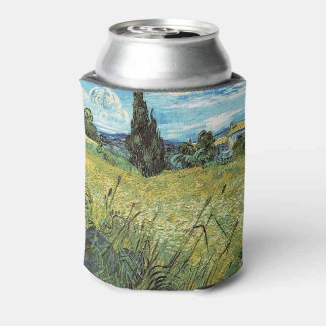 Enfriador De Latas Campo de Trigo Verde Vincent van Gogh (Reverso de la lata)