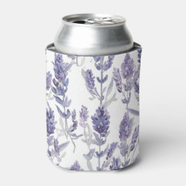 Enfriador De Latas Campos de lavanda | Patrón de flores de acuarela p