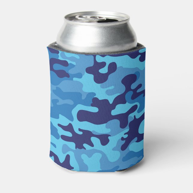 Enfriador De Latas Camuflaje azul (Reverso de la lata)