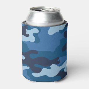 Enfriador De Latas Camuflaje azul lindo