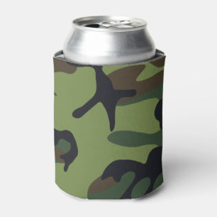 Enfriador De Latas Camuflaje Militar Bosque Verde