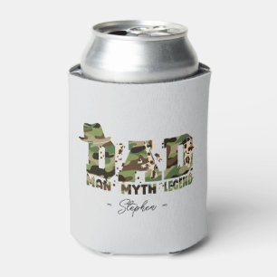Enfriador De Latas Camuflaje "Papá - hombre, mito, leyenda"
