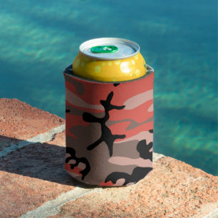 Enfriador De Latas Camuflaje rojo y marrón, militar, ejército