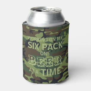 Enfriador De Latas Camuflaje trabajando en mis seis cervezas una a la