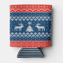 Enfriador De Latas Can Cooler small Ugly Sweater with Reindeer Knit