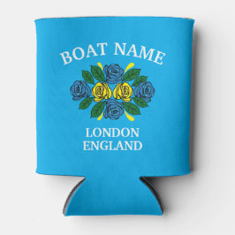 Enfriador De Latas Canal Narrowboat Blue Roses Boat Name