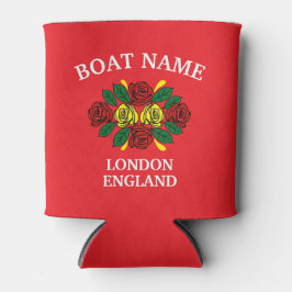 Enfriador De Latas Canal Narrowboat Red Roses Boat Name