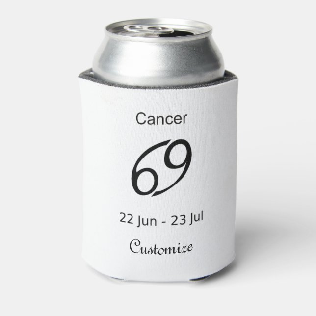 Enfriador De Latas Cáncer 69 Rótulo Zodiaco Thunder_Cove (Reverso de la lata)
