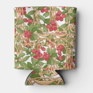 Enfriador De Latas Cañeta Cranberry Wicker, Dibujo Gráfico.