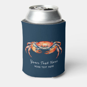 Enfriador De Latas Cangrejo acuático personalizado Playa de verano ná