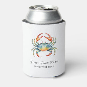 Enfriador De Latas Cangrejo acuático personalizado Playa de verano ná