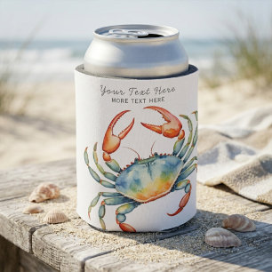 Enfriador De Latas Cangrejo acuático personalizado Playa de verano ná