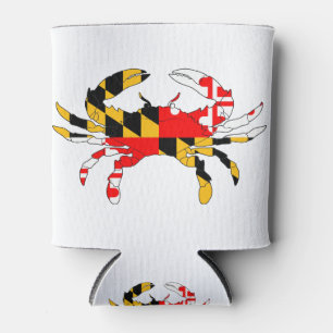 Enfriador De Latas Cangrejo con bandera de Maryland
