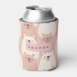 Enfriador De Latas Capibara Adorable Pastel Personalizado