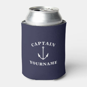 Enfriador De Latas Capitán con su nombre Refrigerador de bebidas de 