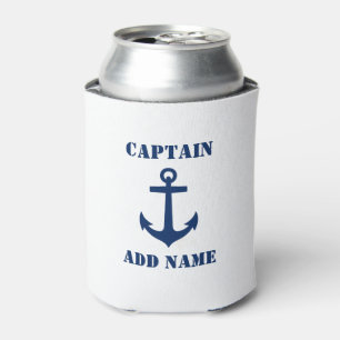 Enfriador De Latas Capitán de anclaje Añadir nombre o nombre de bar