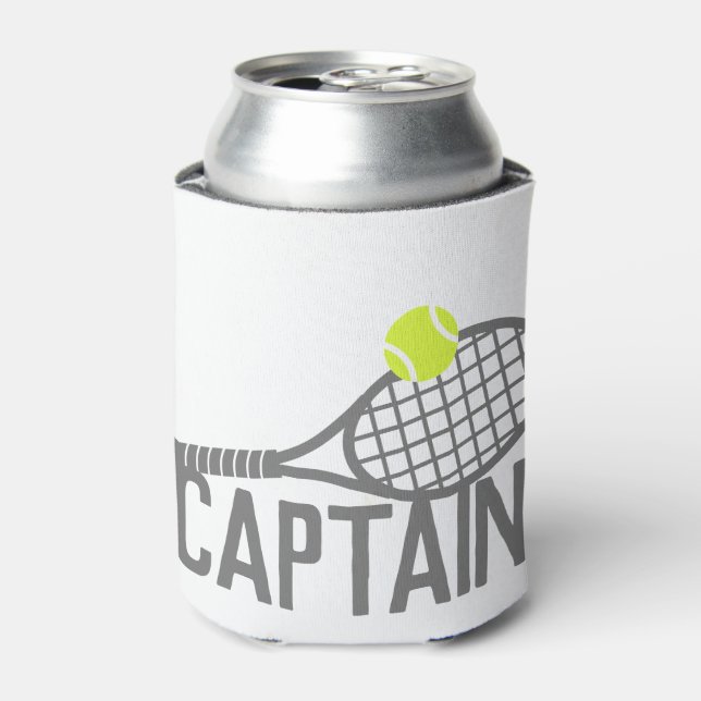 Enfriador De Latas Capitán de tenis personalizado (Lata Anverso)