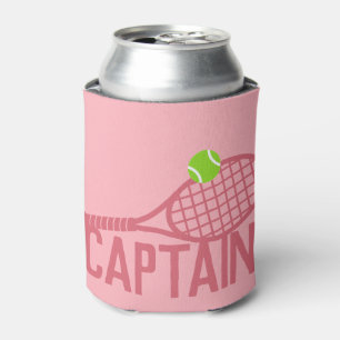 Enfriador De Latas Capitán de tenis rosa personalizado