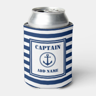 Enfriador De Latas Capitán del Anclaje del Mar Nombre del barco Azul