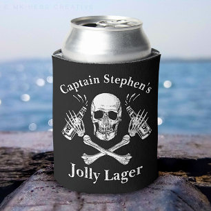 Enfriador De Latas Capitán del barco Jolly Lager Personalizado Beer P