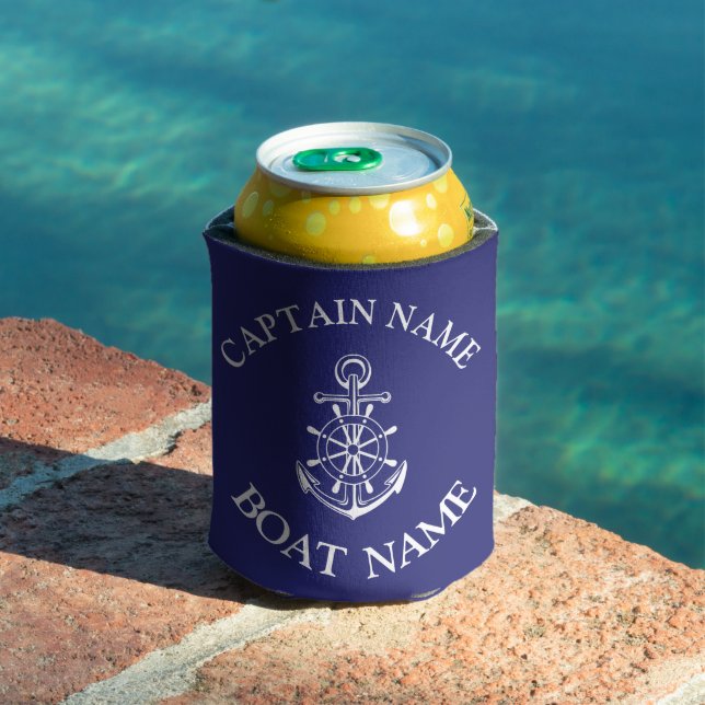 Enfriador De Latas capitán del personalizado nombre marinero (Piscina in situ)