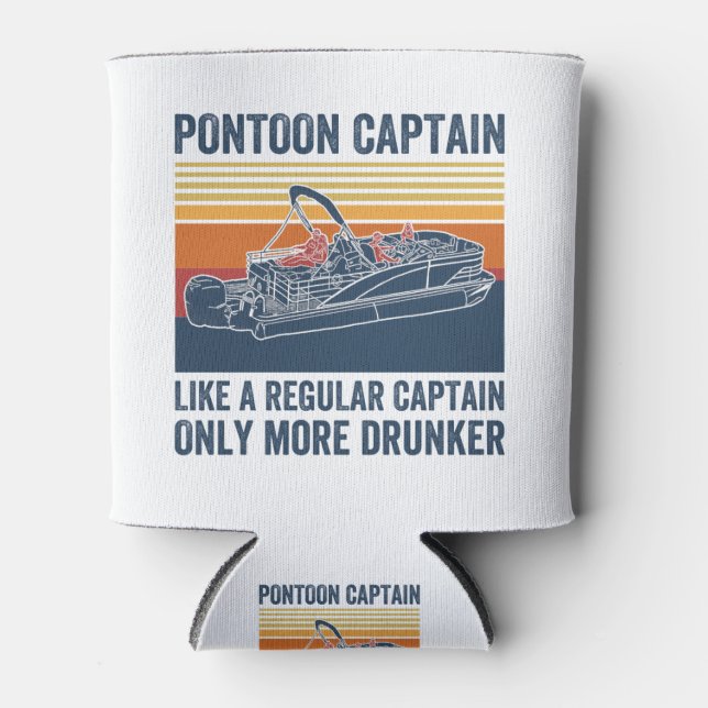 Enfriador De Latas capitán del pontón T-shirt (Anverso)