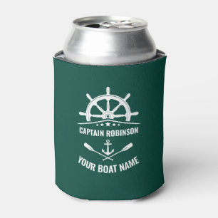 Enfriador De Latas Capitán Nombre del barco Ancla Náutico Oars Helm