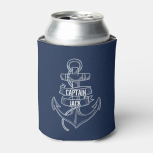 Enfriador De Latas Capitán Personalizado del Ancla Desnudo Refrigerad