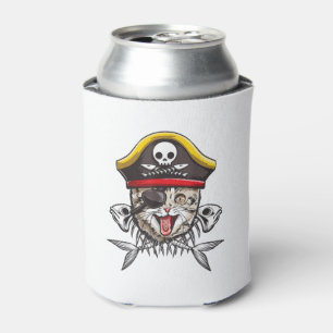 Enfriador De Latas Capitán Pirata Hombres Jolly Roger Flag Skull Y