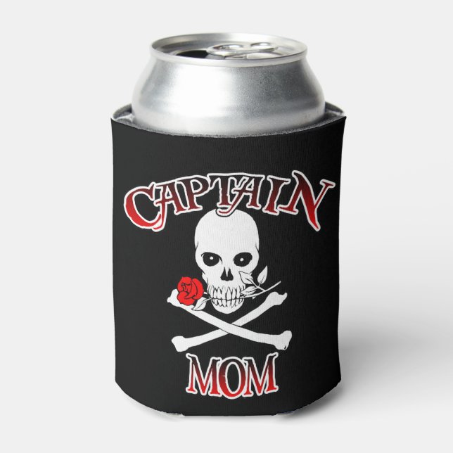 Enfriador De Latas Captain Mom Refrigerador de bebidas (Lata Anverso)