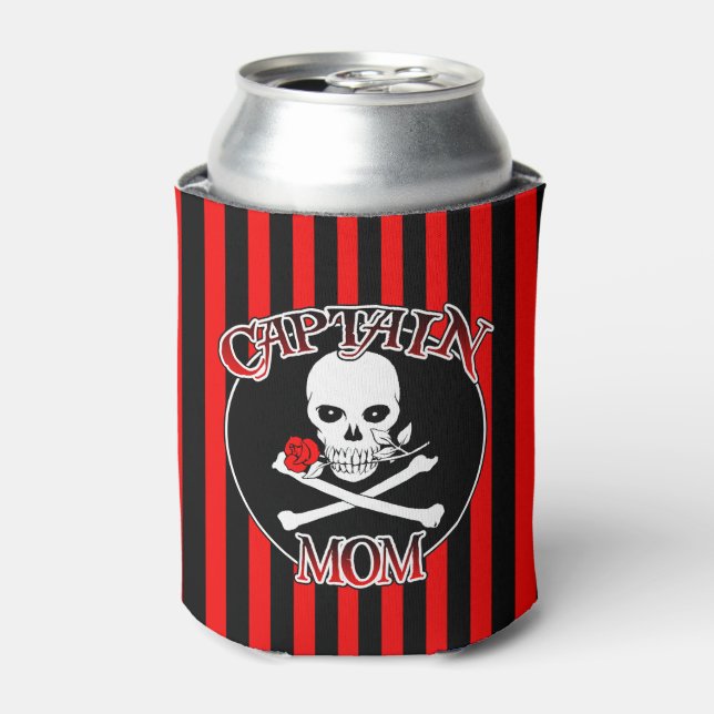Enfriador De Latas Captain Mom Refrigerador de bebidas (Lata Anverso)