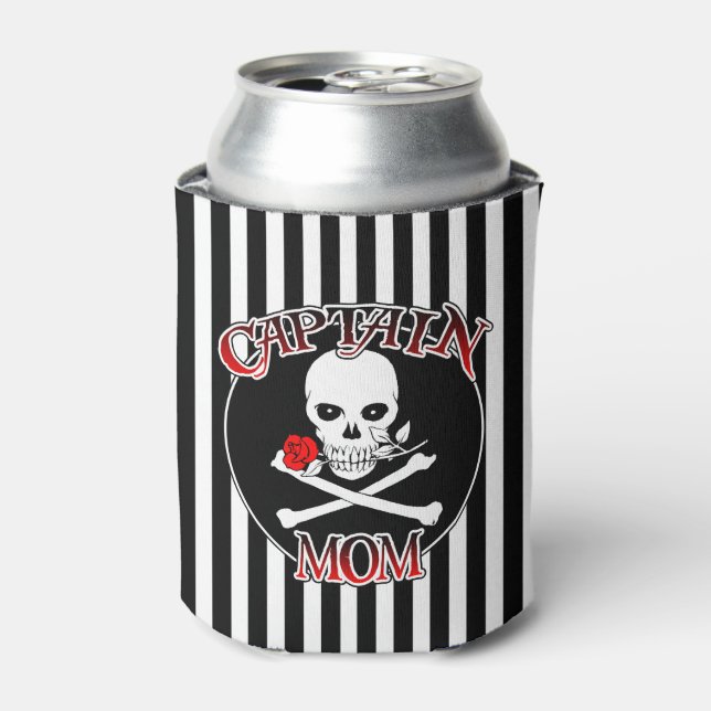 Enfriador De Latas Captain Mom Refrigerador de bebidas (Lata Anverso)