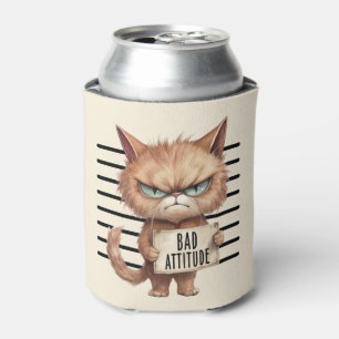 Enfriador De Latas Captura de pantalla de gato de mala actitud - Grac