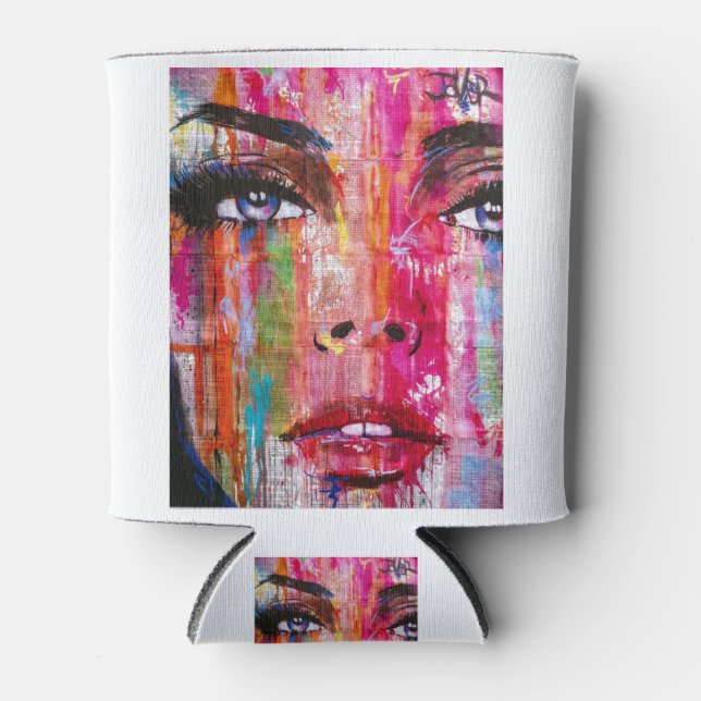 Enfriador De Latas Cara con grafitis (Anverso)