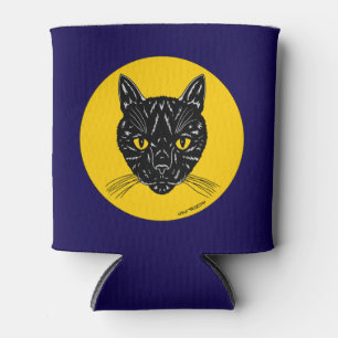 Enfriador De Latas Cara de Gato Negro