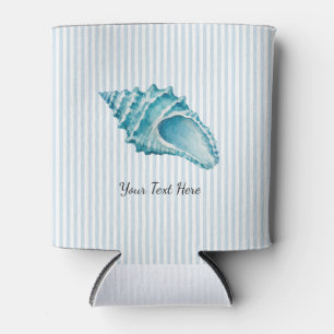 Enfriador De Latas Caracola de concha personalizada franja azul coste