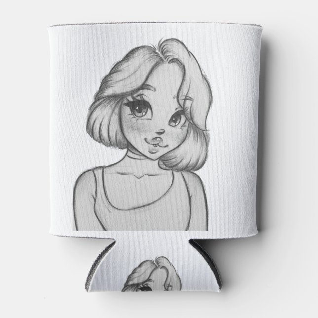 Enfriador De Latas carácter blanco negro (Anverso)