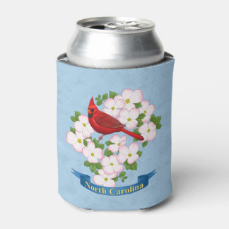 Enfriador De Latas Carolina del Norte Cardenal Estatal Bird Dogwood F
