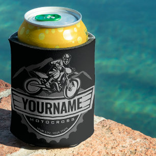 Enfriador De Latas Carreras personalizada de Motocross Rider Dirt Bik