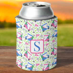 Enfriador De Latas Carrito de Golf Rosa y Azul Personalizado / Golf c
