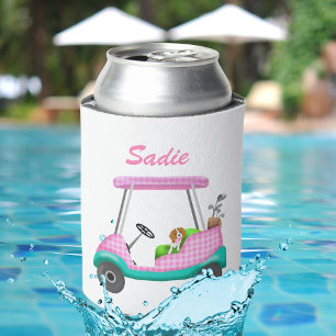 Enfriador De Latas Carro De Golf Con Cute Cavalier King Charles Spani