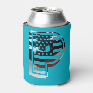Enfriador De Latas Carta P Monograma inicial EE.UU.