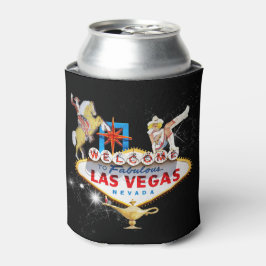 Enfriador De Latas Cartel de bienvenida a Las Vegas sobre un fondo es