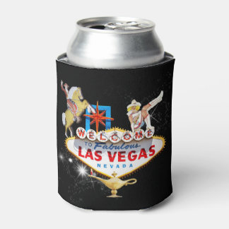 Enfriador De Latas Cartel de bienvenida a Las Vegas sobre un fondo es